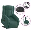 vidaXL Fauteuil inclinable de massage vert fonc&eacute; tissu