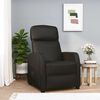 vidaXL Fauteuil inclinable Noir Similicuir