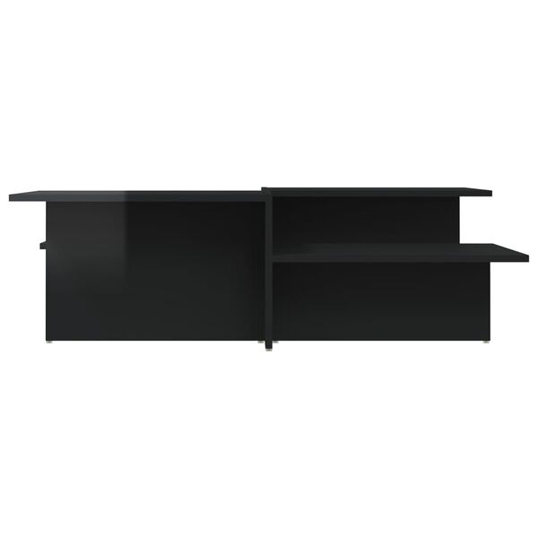vidaXL Tables basses 2 pcs noir brillant bois d'ing&eacute;nierie