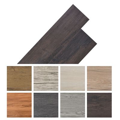 vidaXL Dalles de plancher PVC autoadhésif 5,02 m² 2 mm marron foncé