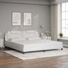 vidaXL Cadre de lit Viana avec LED sans matelas blanc 193x203 cm