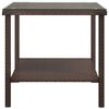 vidaXL Table d'appoint marron 45x45x45 cm poly rotin et verre trempé