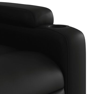 vidaXL Fauteuil de massage inclinable Noir Similicuir