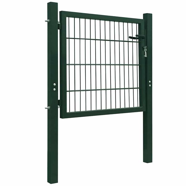 vidaXL Portillon Acier Vert 105x150 cm