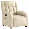 vidaXL Fauteuil inclinable de massage &eacute;lectrique cr&egrave;me tissu
