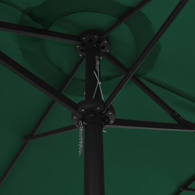 vidaXL Parasol d'extérieur et mât en aluminium 460x270 cm vert