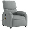 vidaXL Fauteuil inclinable de massage &eacute;lectrique gris clair tissu