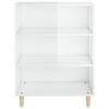 vidaXL Buffet Blanc brillant 69,5x32,5x90 cm Bois d'ingénierie