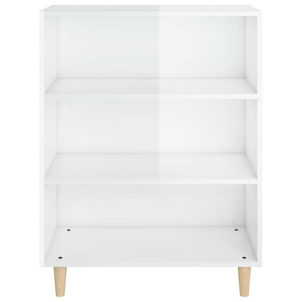 vidaXL Buffet Blanc brillant 69,5x32,5x90 cm Bois d'ingénierie
