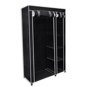 vidaXL Garde-robe pliable Noir 110 x 45 x 175 cm
