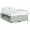 vidaXL Cadre de lit sans matelas gris clair velours