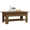 vidaXL Table basse ch&ecirc;ne marron 102x55x42 cm bois d'ing&eacute;nierie