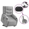 vidaXL Fauteuil inclinable de massage gris clair tissu