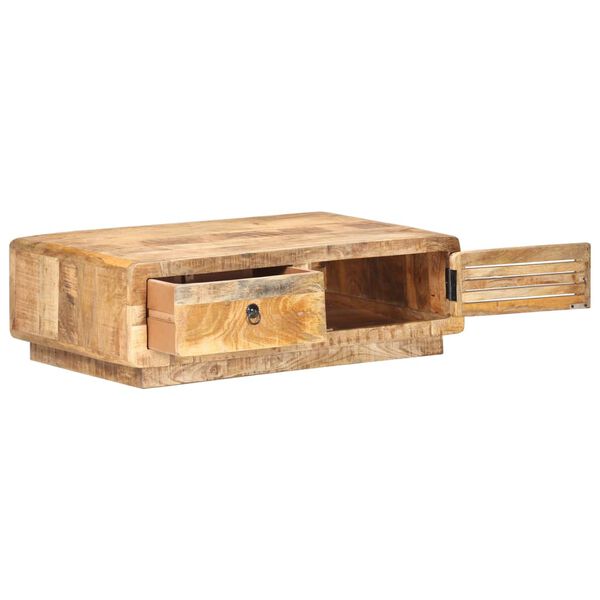 vidaXL Table basse 90x60x29 cm Bois de manguier brut