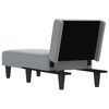 vidaXL Chaise longue gris clair tissu