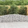 vidaXL Paniers &agrave; gabions arqu&eacute;s 2 pcs 400x30x60/80 cm Fer galvanis&eacute;