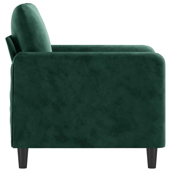vidaXL Fauteuil Vert fonc&eacute; 60 cm Velours
