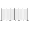 vidaXL Cloison de s&eacute;paration 6 panneaux Blanc 520x180 cm Tissu