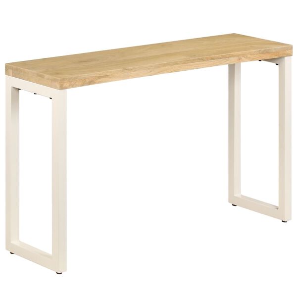 vidaXL Table console 120x35x76 cm Bois de manguier solide et acier