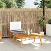 vidaXL Salon de jardin 2 pcs avec coussins Bois d'acacia solide