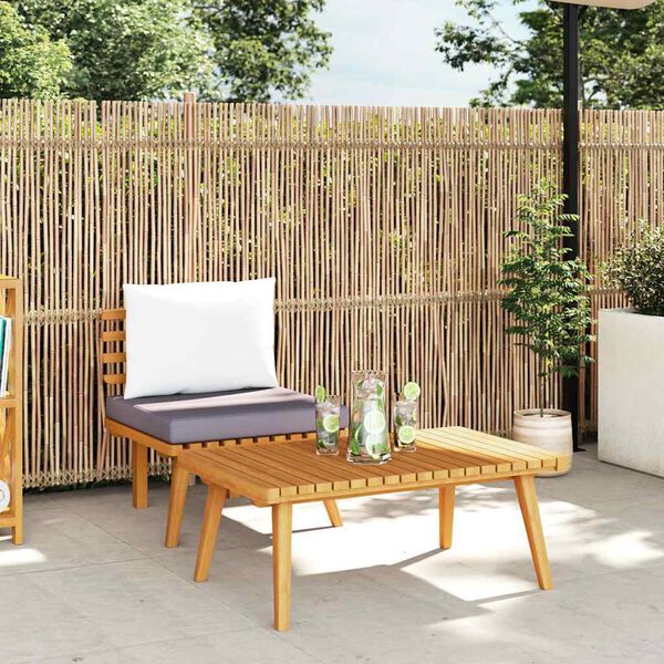 vidaXL Salon de jardin 2 pcs avec coussins Bois d'acacia solide