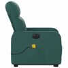 vidaXL Fauteuil inclinable de massage électrique vert foncé tissu