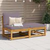 vidaXL Salon de jardin 3 pcs avec coussins bois massif d'acacia