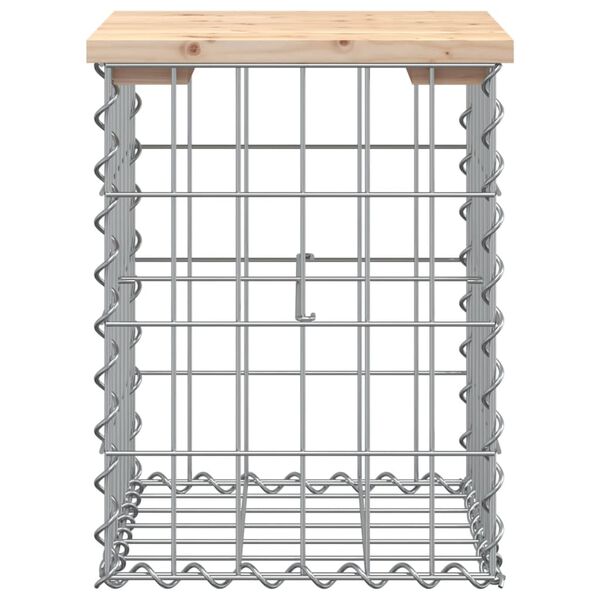 vidaXL Banc de jardin design de gabion 33x31x42 cm bois massif de pin