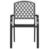 vidaXL Chaises empilables d'extérieur lot de 2 acier anthracite