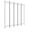 vidaXL Cloison de s&eacute;paration 5 panneaux Blanc 200x200 cm Tissu