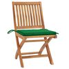 vidaXL Chaises pliables de jardin avec coussins lot de 6 Bois de teck