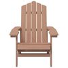 vidaXL Chaises de jardin Adirondack avec table PEHD Marron