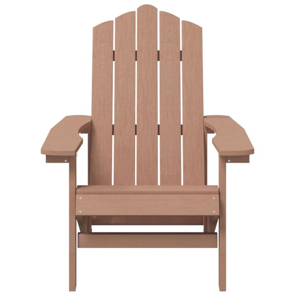 vidaXL Chaises de jardin Adirondack avec table PEHD Marron