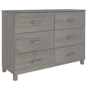 vidaXL Buffet HAMAR Gris clair 113x40x80 cm Bois massif de pin