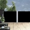 vidaXL Auvent latéral rétractable de patio 140x1200 cm Noir