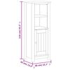 vidaXL Armoire de salle de bain BERG noir 40x34x110 cm pin massif