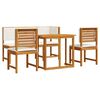 vidaXL Ensemble bistro de jardin 4 pcs Marron Bois d'Acacia Massif