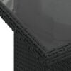 vidaXL Salon de jardin 6 pcs avec coussins noir r&eacute;sine tress&eacute;e