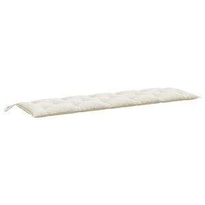 vidaXL Coussin de banc de jardin cr&egrave;me m&eacute;lang&eacute; 180x50x7 cm tissu