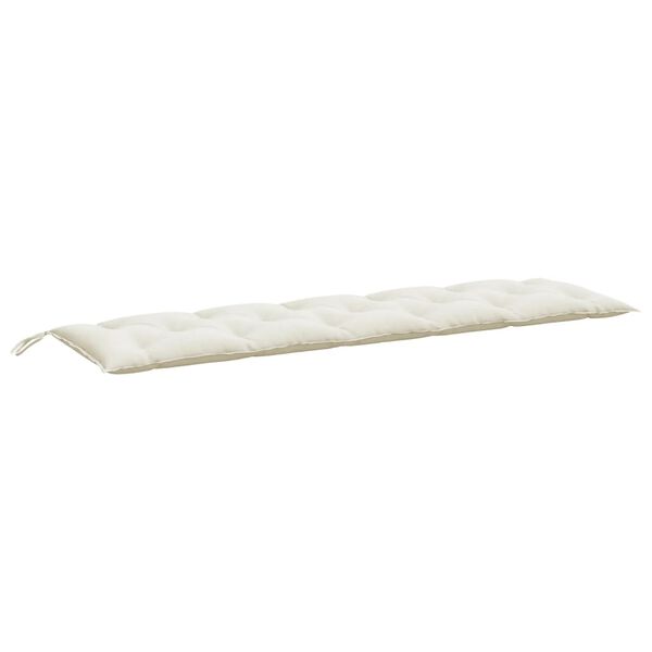 vidaXL Coussin de banc de jardin cr&egrave;me m&eacute;lang&eacute; 180x50x7 cm tissu