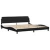 vidaXL Cadre de lit Viana sans matelas noir et blanc 193x203 cm similicuir