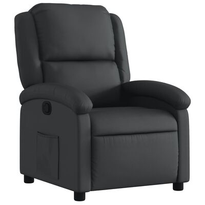 vidaXL Fauteuil inclinable noir cuir véritable