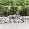 vidaXL Paniers &agrave; gabions arqu&eacute;s 4 pcs 300x50x60/80 cm fer galvanis&eacute;