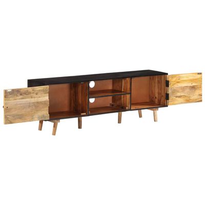 vidaXL Meuble TV 140x30x46 cm Bois de manguier brut et d'acacia massif