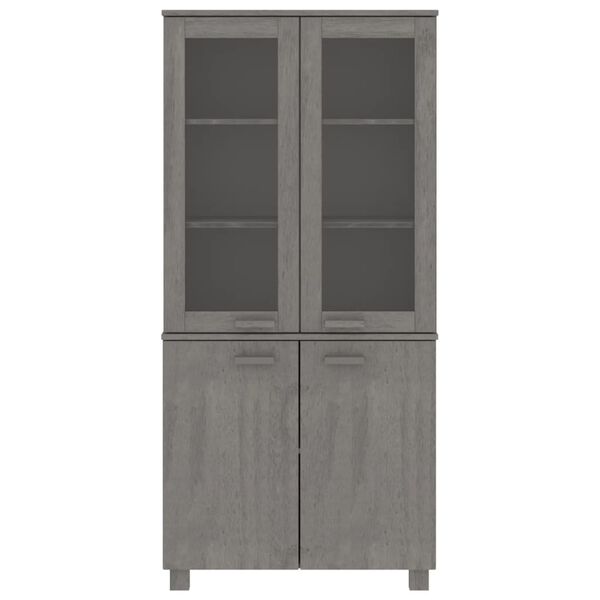 vidaXL Buffet HAMAR Bois massif de pin Gris clair