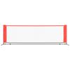 vidaXL Filet de tennis Noir et rouge 300x100x87 cm Polyester