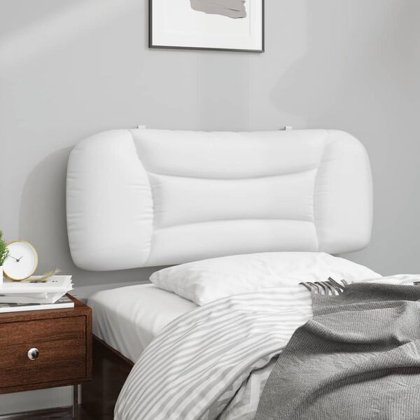 vidaXL Coussin de t&ecirc;te de lit Hvar blanc 100 cm similicuir