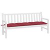 vidaXL Coussin de banc de jardin rouge bordeaux 180x50x7 cm