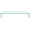 vidaXL Meuble TV/pour moniteur 60x25x11 cm verre transparent