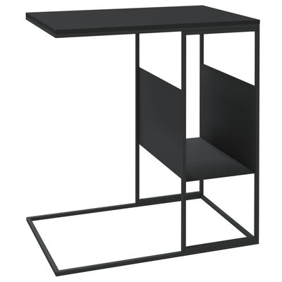 vidaXL Table d'appoint Noir 55x36x59,5 cm Bois d'ingénierie